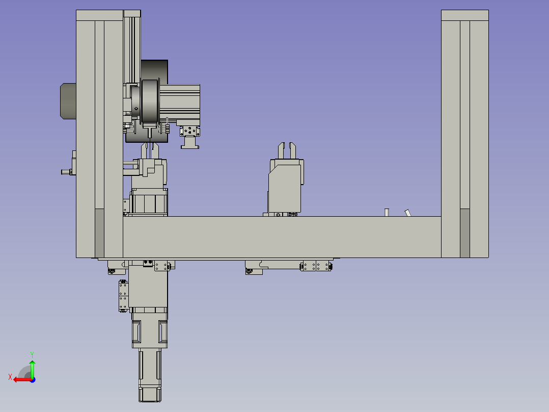 上料同步带后视图