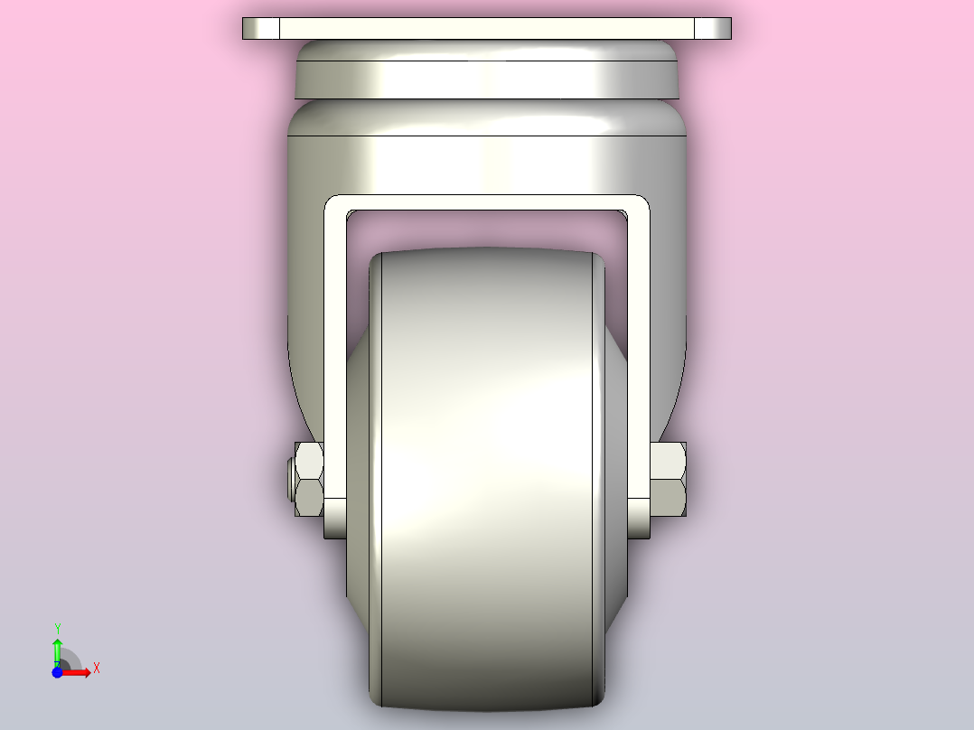 脚轮CBL01-63-P前视图