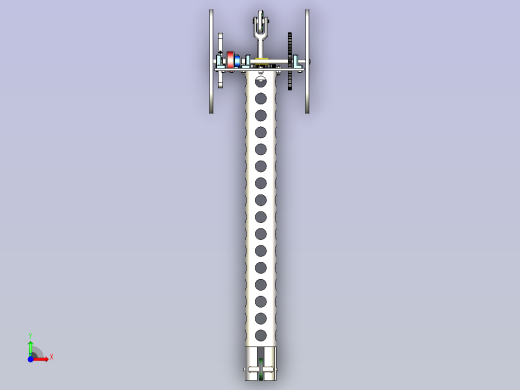 无碳小车3D图纸模型前视缩略图