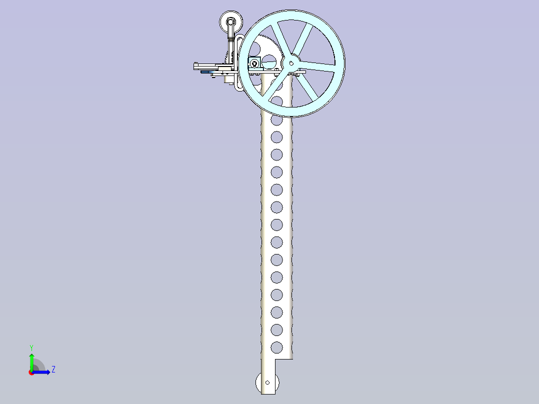 无碳小车3D图纸模型左视图