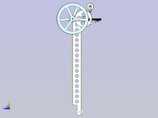 无碳小车3D图纸模型右视缩略图