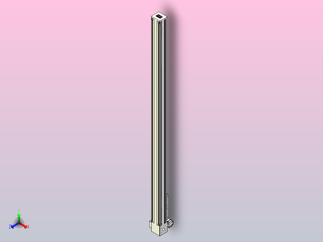 伺服电机集成皮带传动直线执行器TPA-OCB-140-256-L2350-RU-P75-N3主视图