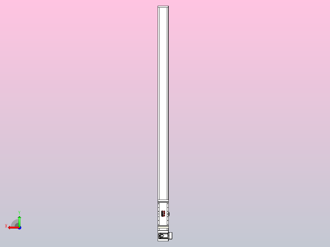 伺服电机集成皮带传动直线执行器TPA-OCB-140-256-L2350-RU-P75-N3后视图