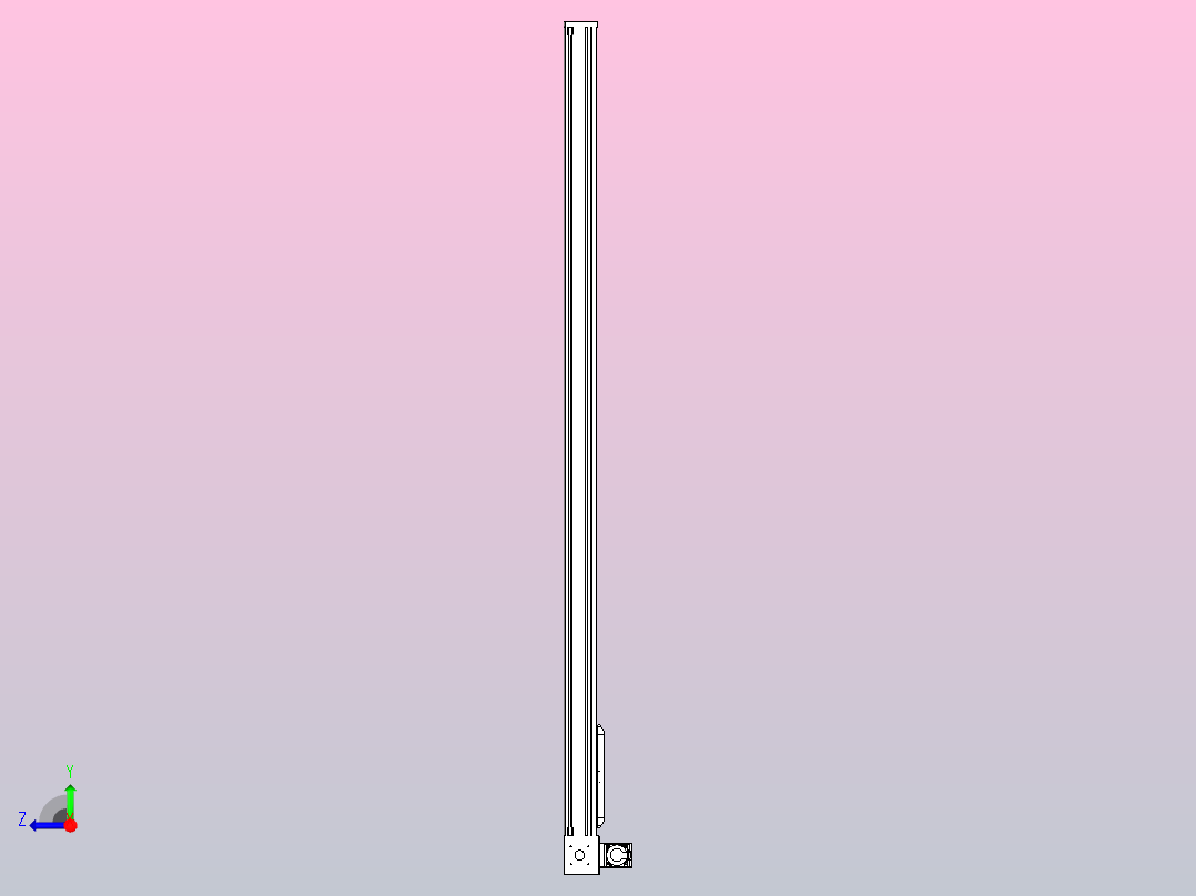 伺服电机集成皮带传动直线执行器TPA-OCB-140-256-L2350-RU-P75-N3右视图