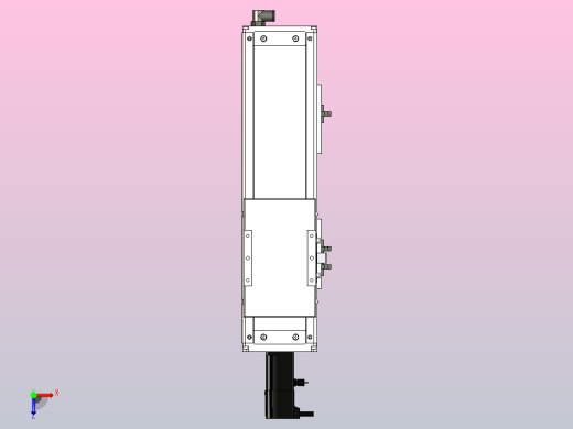 SCS12-200-BC-100W滚珠花健、支撑座、滚珠丝杠、交叉导轨、直线模组俯视缩略图