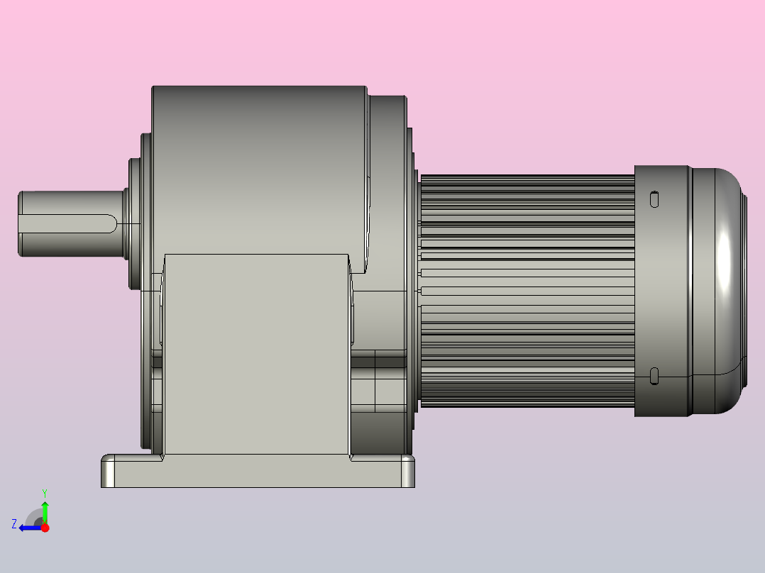 中型减速电机图纸ZH1500-S-110K-140K(50轴）右视图