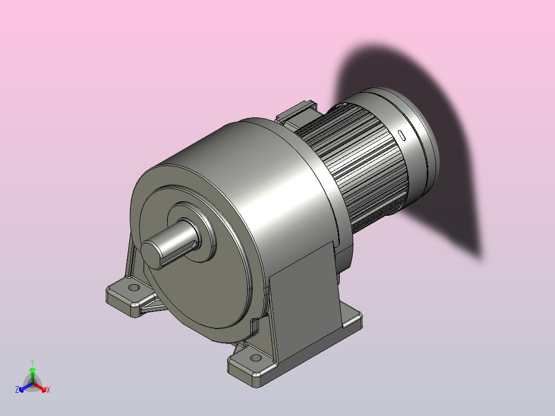 中型减速电机图纸ZH1500-S-110K-140K(50轴）正等轴测图