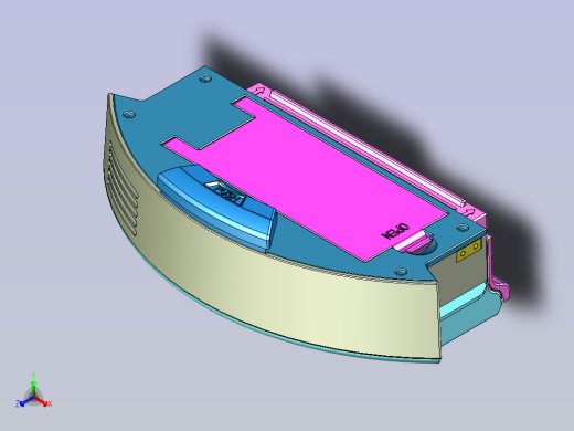 智能扫地机器人3D模型图纸