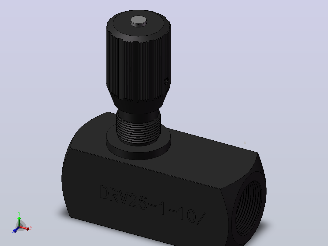 DRV25 单向节流截止阀主视图