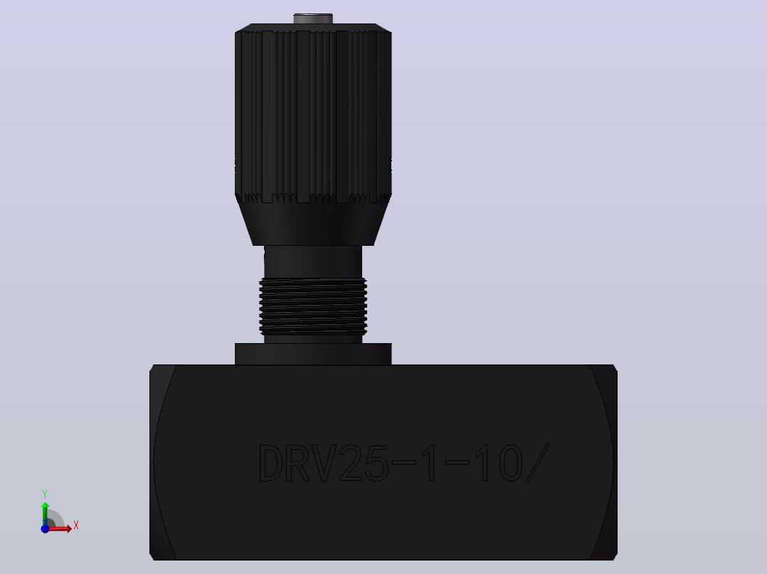 DRV25 单向节流截止阀前视图