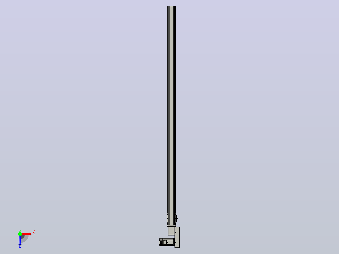 皮带直线轴半封闭可选导轨TPA-HNB-65S-90-L1550-MR-Y-P10-N3俯视图