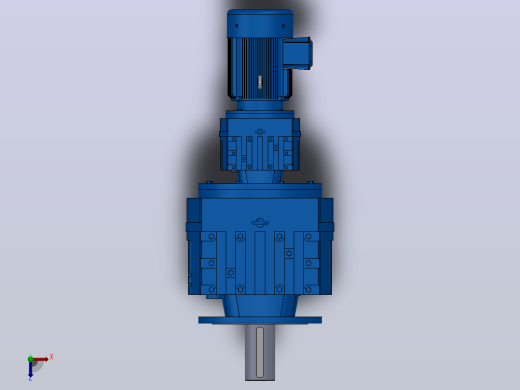 RF147R87法兰轴伸式组合型斜齿轮减速机RF147R87-Y4-4P-112M-M1-0°-Φ450俯视缩略图