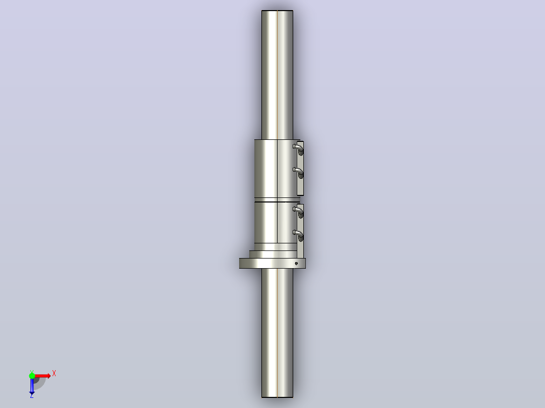 CMFZD12532-5滚珠丝杆3D模型俯视图