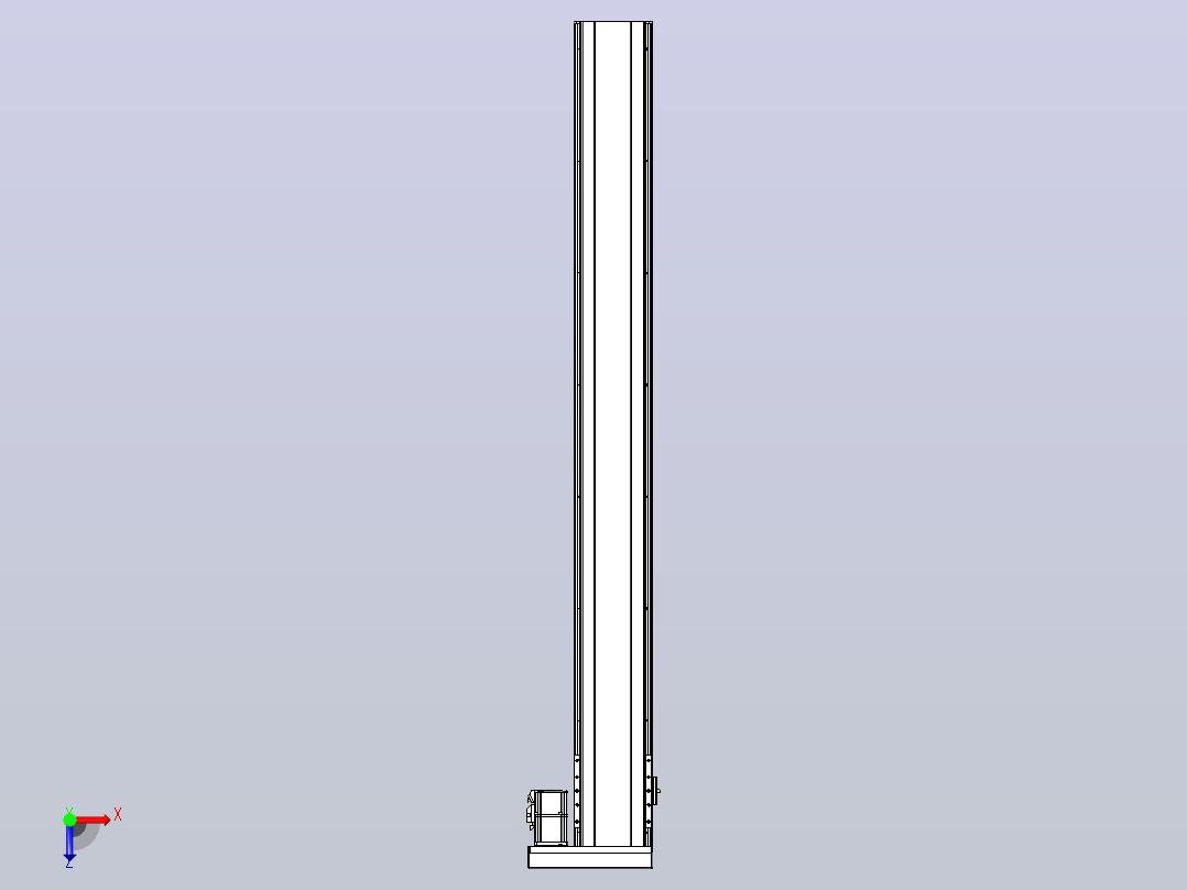 日规模组半封闭丝杆TPA-HNR-140D-2010C-L1250-ML-C-P40-N3俯视图
