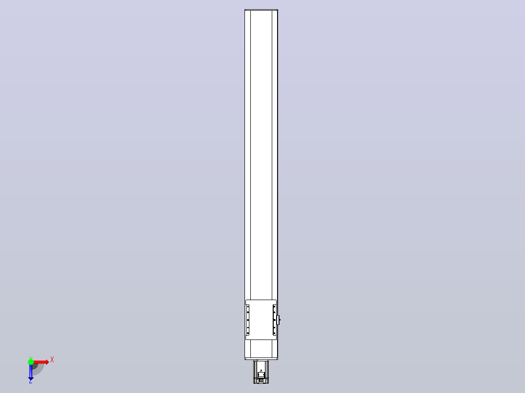 滚珠丝杠直线轴带导轨全封闭TPA-HCR-175D-2510C-L1500-M-C-P75-N3俯视图