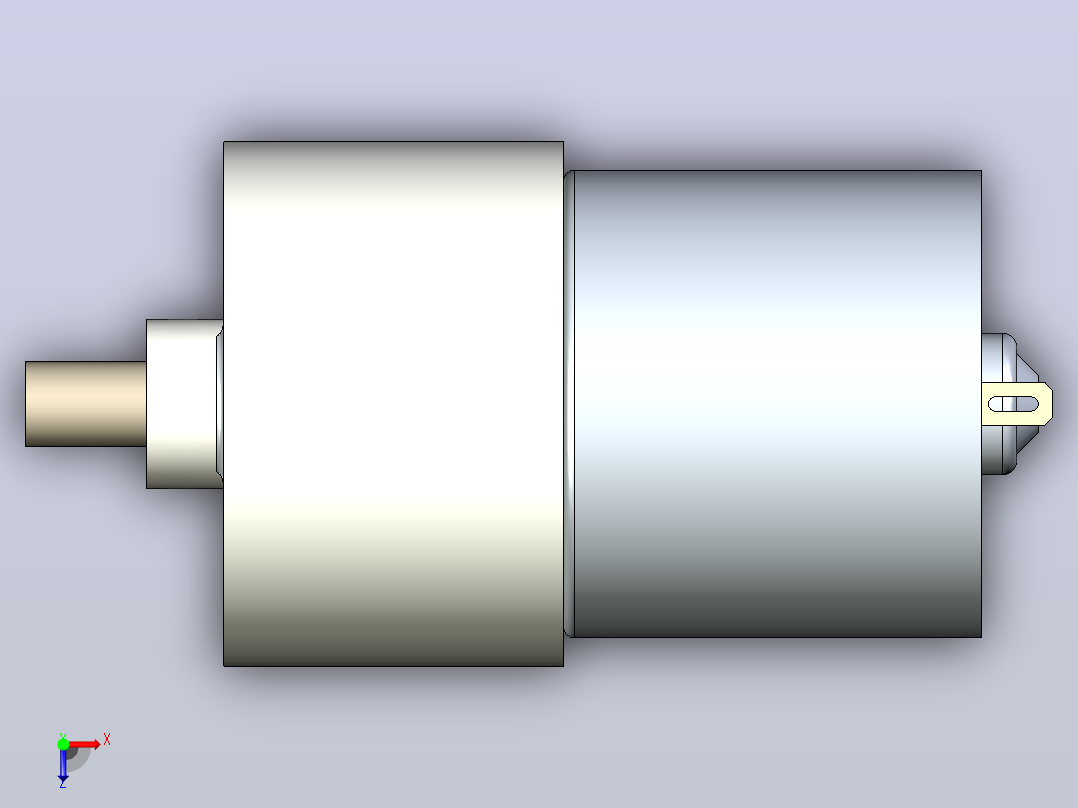 DC 12V 164 rpm 37毫米齿轮马达俯视图