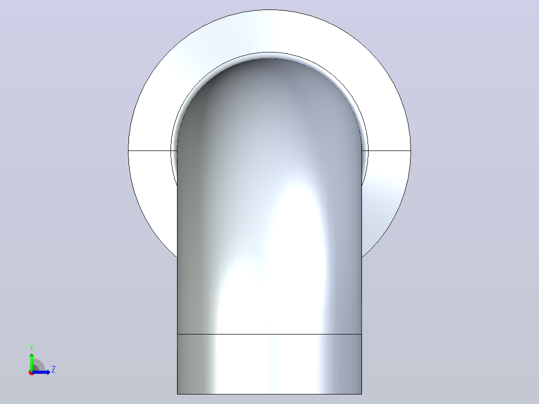 IK06 90°端卡式弯头[IK06-1S]左视图
