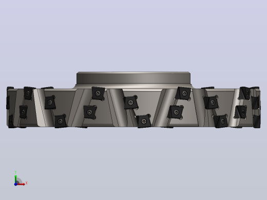 带XNHQ 140708刀片的特殊端面加工刀头3D图纸 Solidworks设计前视缩略图