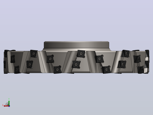 带XNHQ 140708刀片的特殊端面加工刀头3D图纸 Solidworks设计后视缩略图