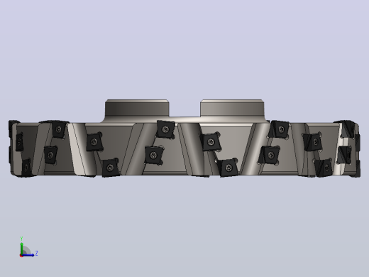 带XNHQ 140708刀片的特殊端面加工刀头3D图纸 Solidworks设计左视缩略图