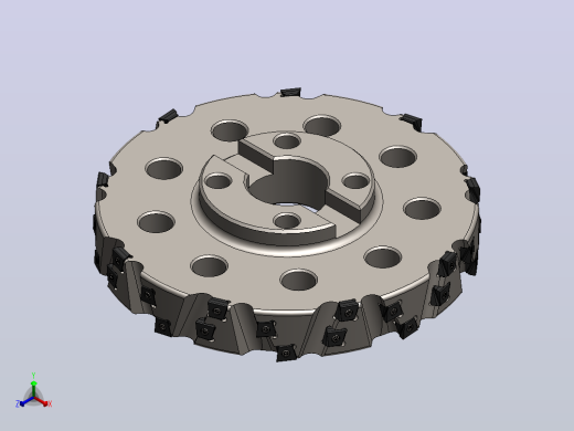 带XNHQ 140708刀片的特殊端面加工刀头3D图纸 Solidworks设计正等轴测缩略图