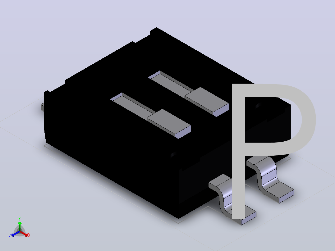 电子器件Dip Switch Half Pitch SMD x2主视图