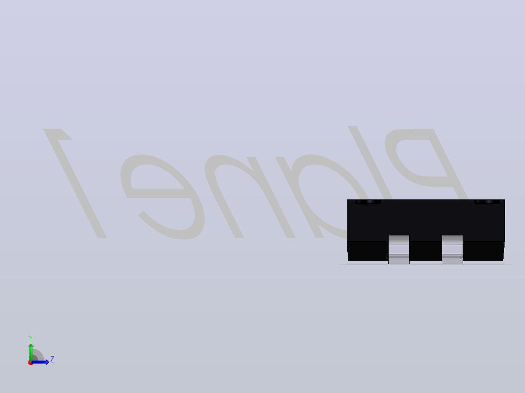 电子器件Dip Switch Half Pitch SMD x2左视图