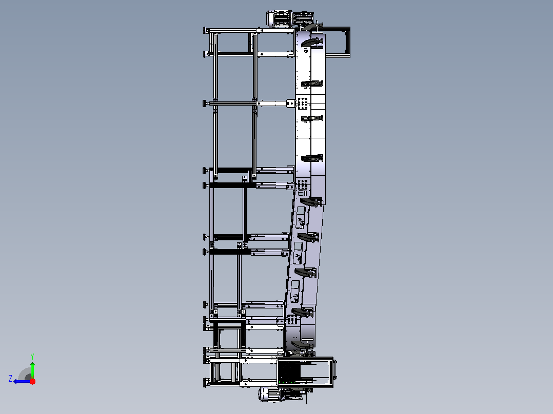 输送机3D图纸 STP格式右视图