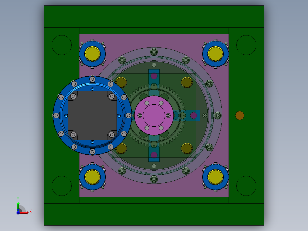 可变速度旋转腐蚀摩擦试验台的结构设计（SW+CAD+说明书）前视图