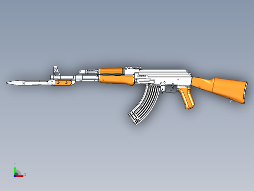 AK-47建模模型前视缩略图