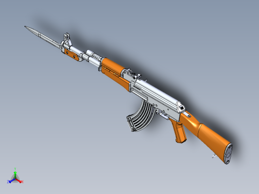 AK-47建模模型正等轴测缩略图