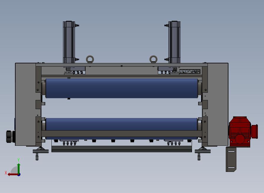 B17-可调结构的压板机装置后视图