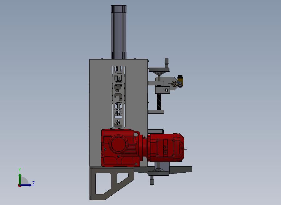 B17-可调结构的压板机装置左视图