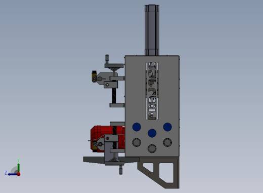 B17-可调结构的压板机装置右视缩略图