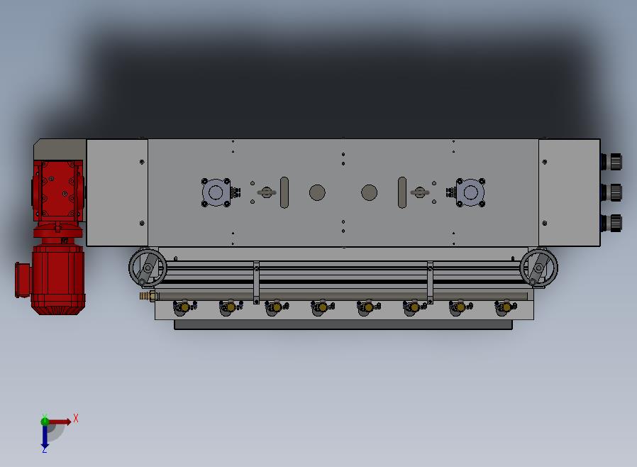 B17-可调结构的压板机装置俯视图