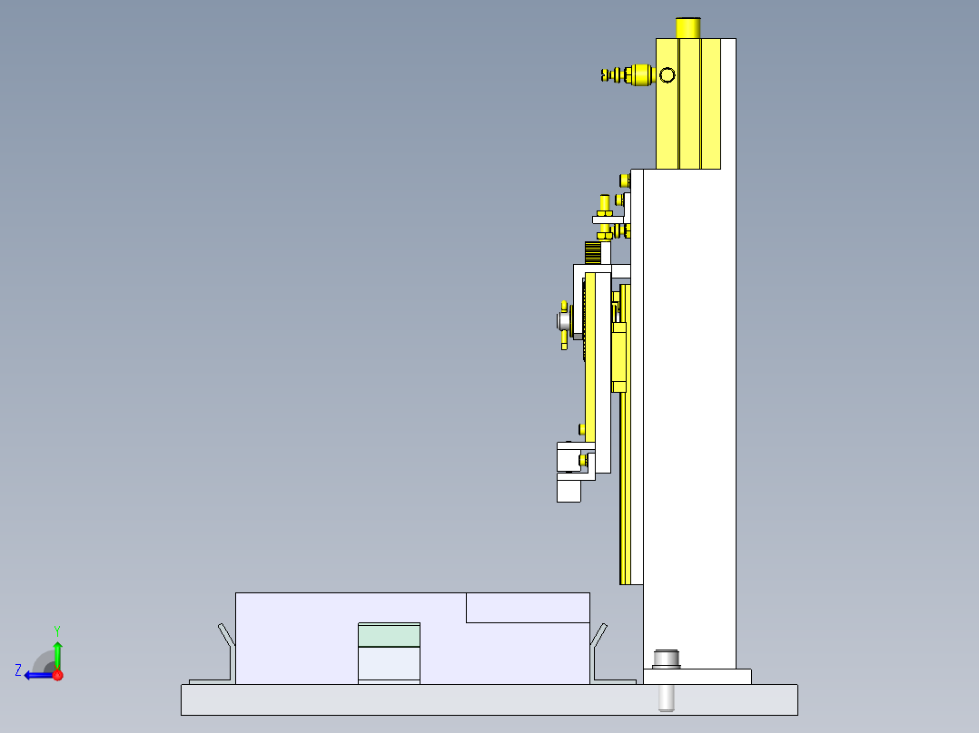 异形工件均匀固定机构右视图