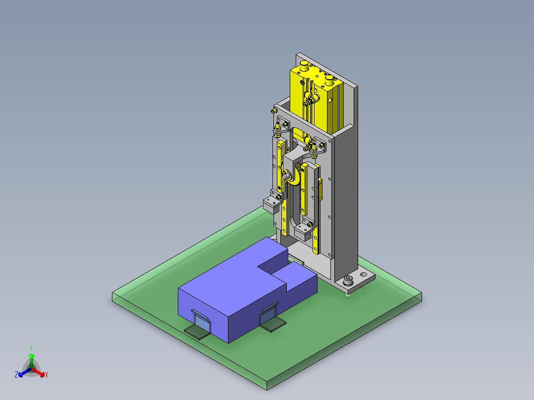 异形工件均匀固定机构正等轴测图