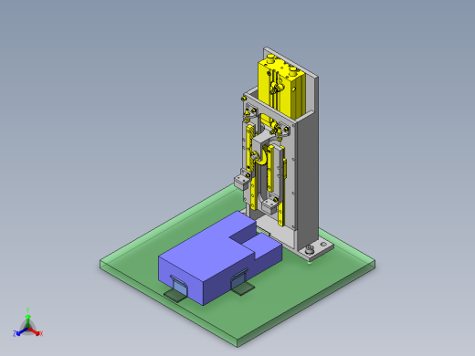 异形工件均匀固定机构正等轴测缩略图