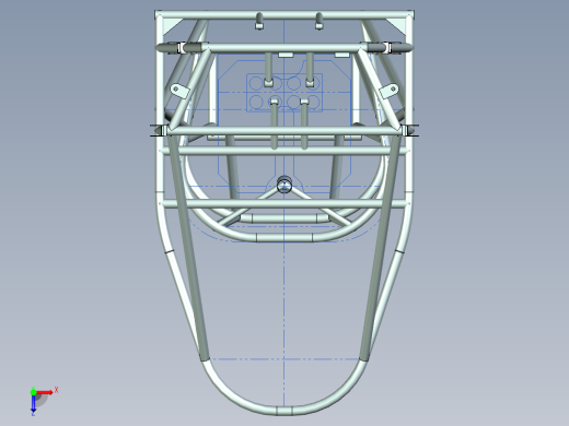 大学生方程式赛车设计（整体车架设计、标准安全系统及座椅附件设计）俯视缩略图