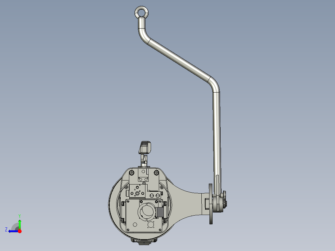 点焊焊枪右视图