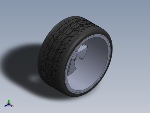 solidworks 汽车车轮正等轴测缩略图