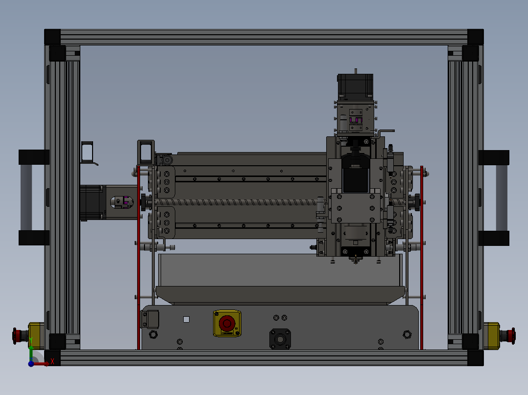 一台三轴数控加工中心机17前视图