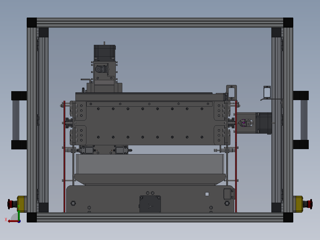 一台三轴数控加工中心机17后视图
