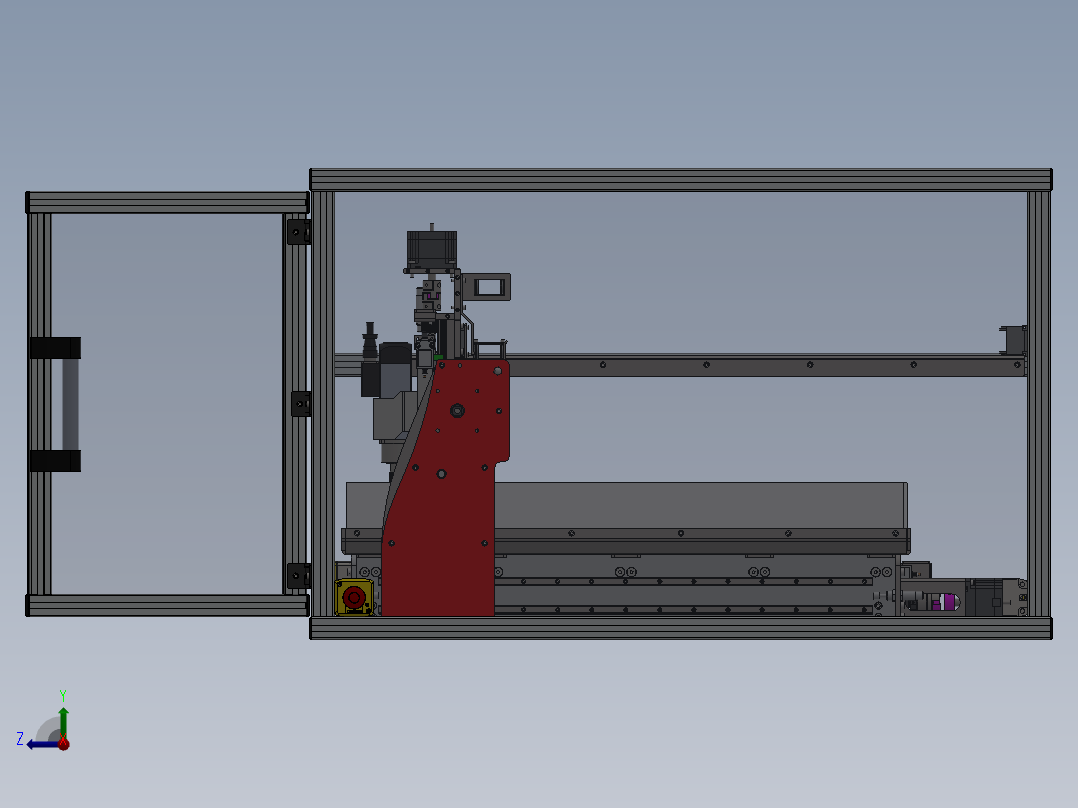 一台三轴数控加工中心机17右视图