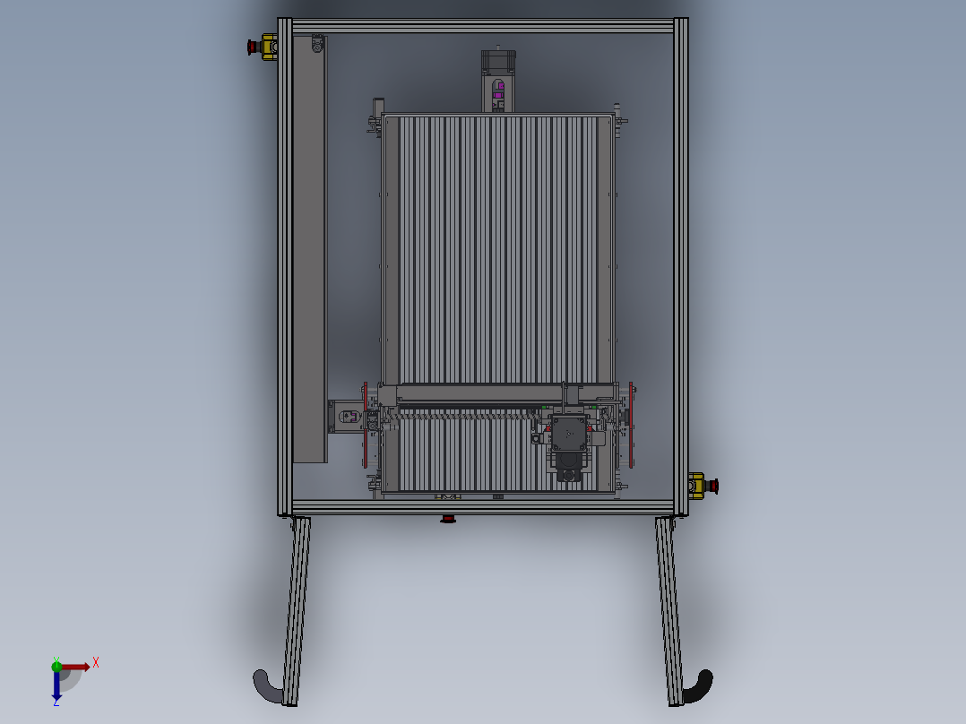 一台三轴数控加工中心机17俯视图
