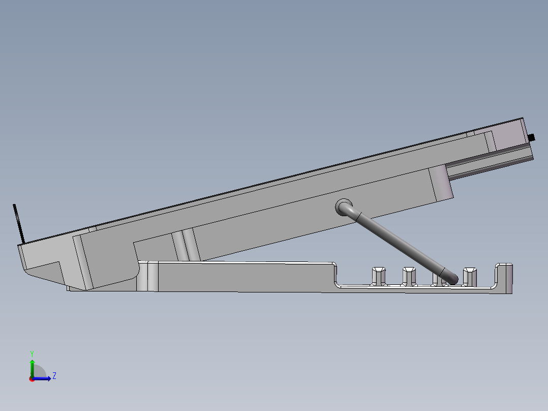 笔记本电脑冷却支架底座左视图