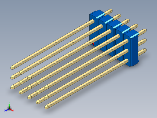 彩色公头100mil（2.54mm）系列-DS1021_blue_3x05p_100mil_Type43_rev1.0