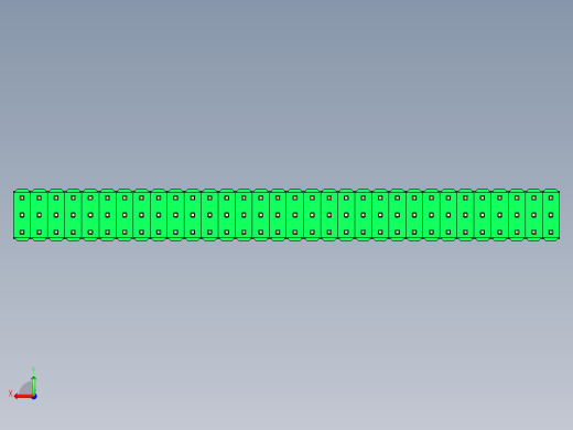 彩色公头100mil（2.54mm）系列-DS1021_green_3x32p_100mil_Type1_rev1.0后视缩略图