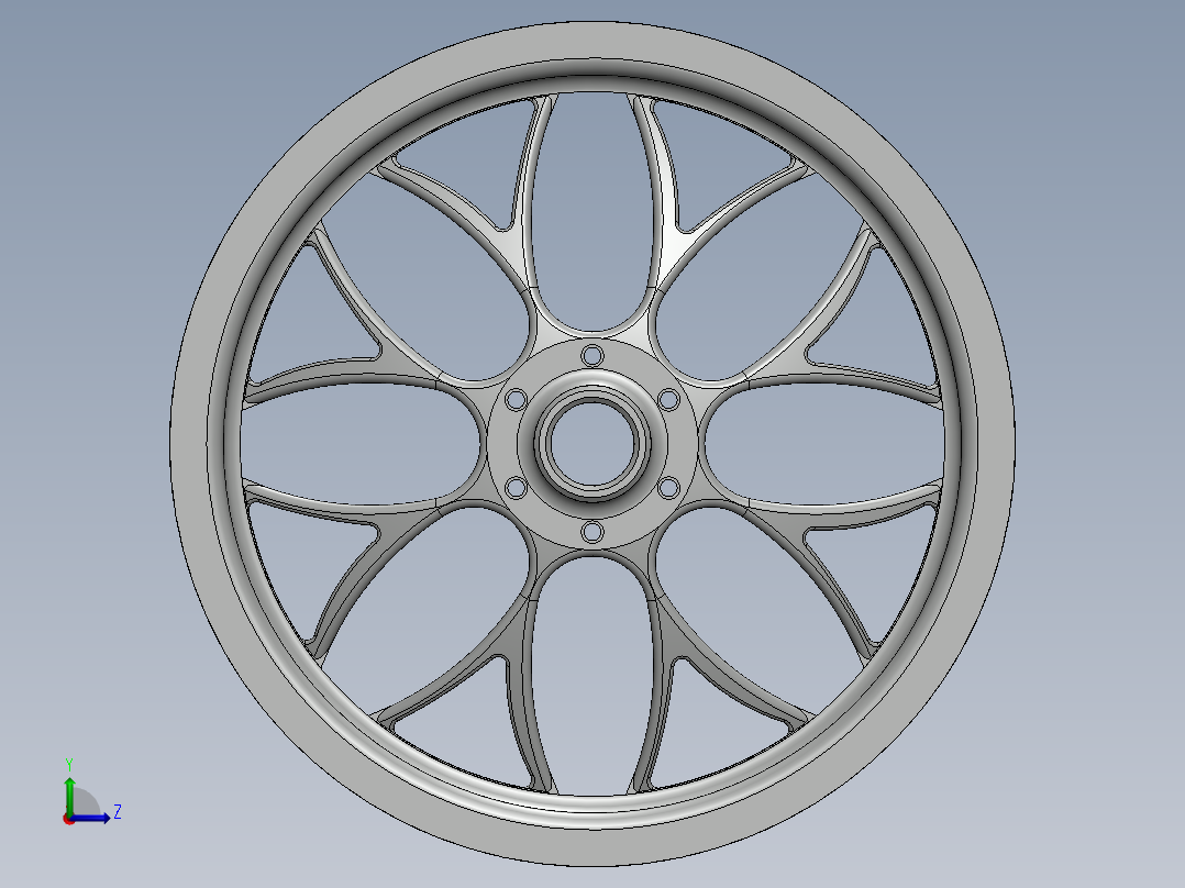 SolidWorks中的汽车轮缘设计SolidWorks教程左视图