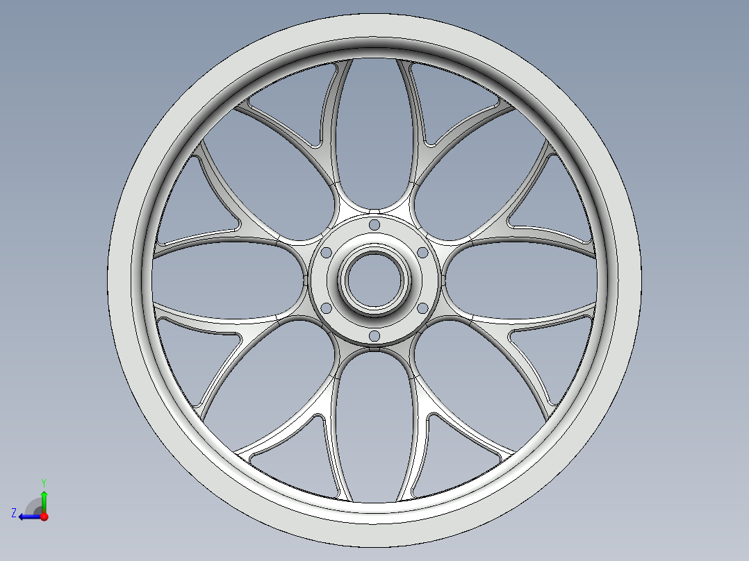 SolidWorks中的汽车轮缘设计SolidWorks教程右视图